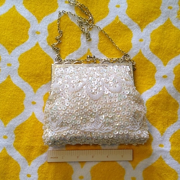 🟢 Vintage Bead/Sequin Purse - Picture 2 of 7